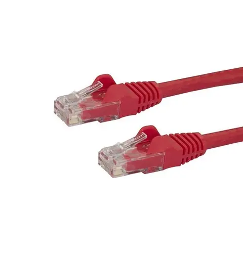 StarTech.com 2m CAT6 Ethernet Cable - Red CAT 6 Gigabit Ethernet Wire -250MHz 100W PoE RJ45 UTP Network/Patch Cord Snagless w/Strain Relief Individually Tested
