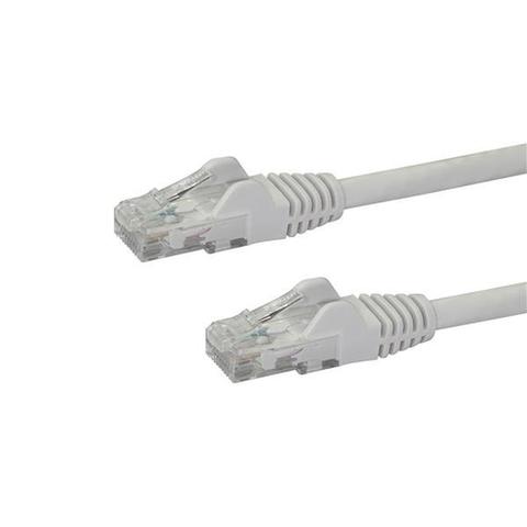 StarTech.com 2m CAT6 Ethernet Cable - White CAT 6 Gigabit Ethernet Wire -250MHz 100W PoE RJ45 UTP Network/Patch Cord Snagless w/Strain Relief Individually Tested
