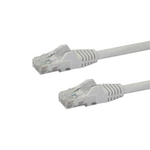 StarTech.com 2m CAT6 Ethernet Cable - White CAT 6 Gigabit Ethernet Wire -250MHz 100W PoE RJ45 UTP Network/Patch Cord Snagless w/Strain Relief Individually Tested