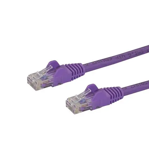 StarTech.com 3m CAT6 Ethernet Cable - Purple CAT 6 Gigabit Ethernet Wire -250MHz 100W PoE RJ45 UTP Network/Patch Cord Snagless w/Strain Relief Individually Tested