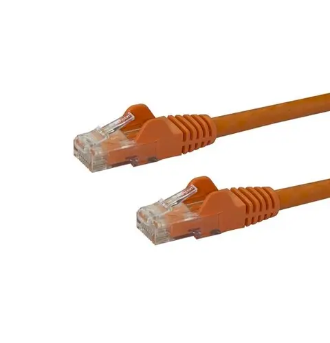 StarTech.com 50cm CAT6 Ethernet Cable - Orange CAT 6 Gigabit Ethernet Wire -250MHz 100W PoE RJ45 UTP Network/Patch Cord Snagless w/Strain Relief Individually Tested