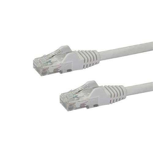 StarTech.com 50cm CAT6 Ethernet Cable - White CAT 6 Gigabit Ethernet Wire -250MHz 100W PoE RJ45 UTP Network/Patch Cord Snagless w/Strain Relief Individually Tested