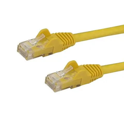 StarTech.com 50cm CAT6 Ethernet Cable - Yellow CAT 6 Gigabit Ethernet Wire -250MHz 100W PoE RJ45 UTP Network/Patch Cord Snagless w/Strain Relief Individually Tested
