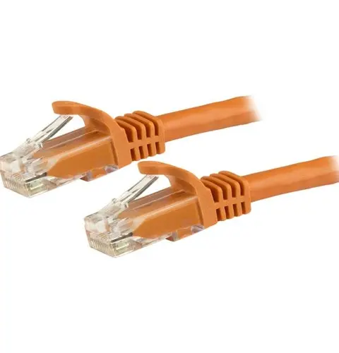 StarTech.com 7.5m CAT6 Ethernet Cable - Orange CAT 6 Gigabit Ethernet Wire -250MHz 100W PoE RJ45 UTP Network/Patch Cord Snagless w/Strain Relief Individually Tested