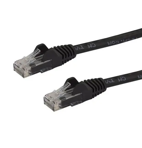 StarTech.com 7m CAT6 Ethernet Cable - Black CAT 6 Gigabit Ethernet Wire -250MHz 100W PoE RJ45 UTP Network/Patch Cord Snagless w/Strain Relief Individually Tested