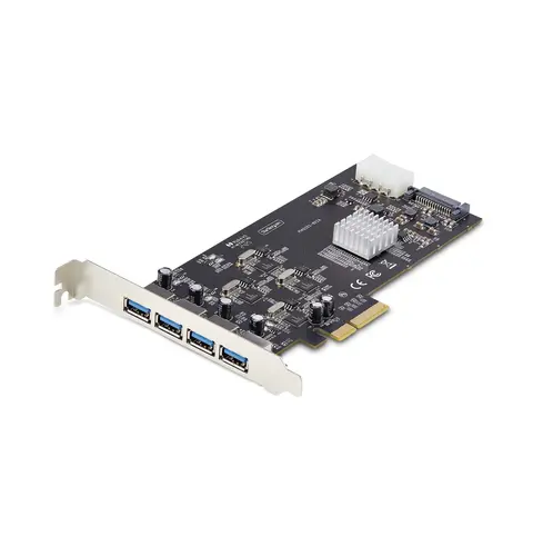 StarTech.com 4-Port USB PCIe Card, USB 3.2 5Gbps, PCI Express Expansion Card with 4x Independent USB Controllers, 4x USB-A Ports, Windows/macOS/Linux