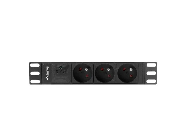Lanberg PDU-03E-0200-IEC-BK power distribution unit (PDU) 3 AC outlet(s) 1U Black