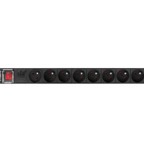 Lanberg PDU-PRO-07F-0200-BK power distribution unit (PDU) 6 AC outlet(s) 1U Black