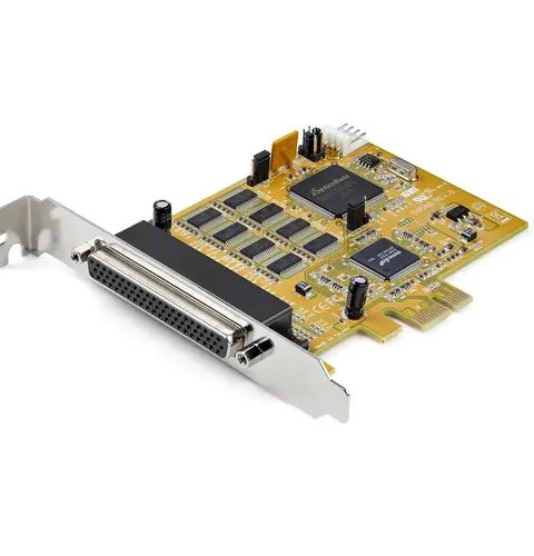 StarTech.com 8-Port PCI Express RS232 Serial Adapter Card, PCIe RS232 Serial Card, 16C1050 UART, Multiport Serial DB9 Controller/Expansion Card, 15kV ESD Protection, Windows Only - TAA
