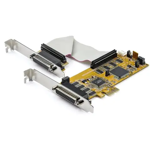 StarTech.com 8-Port PCI Express RS232 Serial Adapter Card, PCIe RS232 Serial Card, 16C1050 UART, Low Profile Serial DB9 Controller/Expansion Card, 15kV ESD Protection, Windows Only - TAA