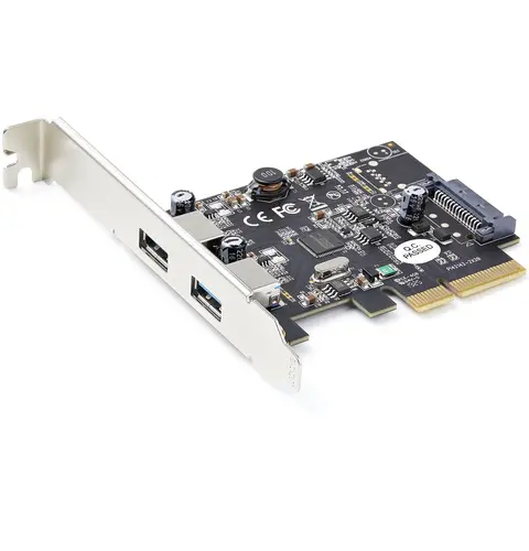 StarTech.com 2-Port USB PCIe Card with 10Gbps/port - USB 3.1/3.2 Gen 2 Type-A PCI Express 3.0 x2 Host Controller Expansion Card - Add-On Adapter Card - Full/Low Profile - Windows & Linux