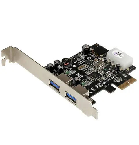 StarTech.com 2 Port PCI Express (PCIe) SuperSpeed USB 3.0 Card Adapter with UASP - LP4 Power