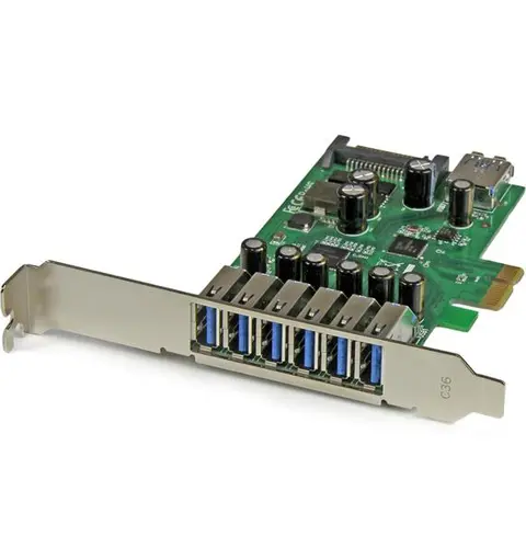 StarTech.com 7-Port PCI Express USB 3.0 Card - Standard and Low-Profile Design