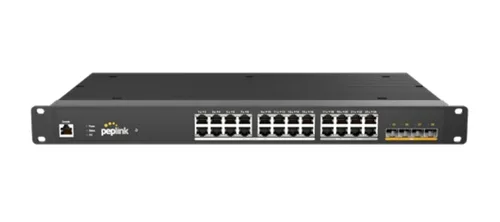 Peplink 24 Port RUGGED (partial 2.5G) PoE Switch | PLS-R-24-H2G-250W