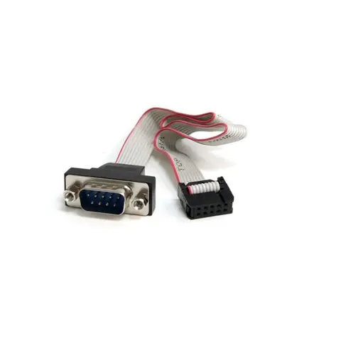 StarTech.com 16in 9 Pin Serial Male to 10 Pin Motherboard Header Panel Mount Cable