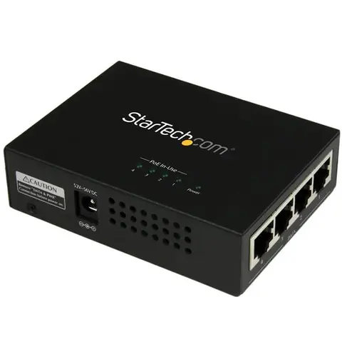 StarTech.com 4-Port Gigabit Midspan - PoE+ Injector - 802.3at/af