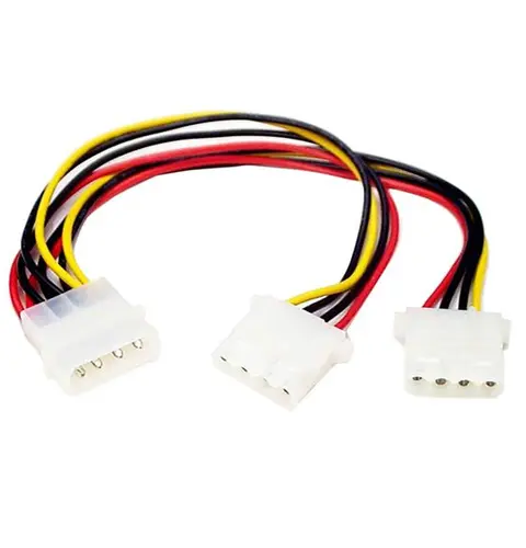 StarTech.com LP4 to 2x LP4 Power Y Splitter Cable M/F