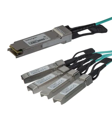 StarTech.com AOC Breakout Cable for Cisco QSFP-4X10G-AOC3M - 3m/9.84ft 40G 1x QSFP+ to 4x SFP+ AOC Cable - 40GbE QSFP+ Active Optical Fiber - 40Gbps QSFP Plus/Transceiver Module Breakout Cable - C9300 C3850 (QSFP4X10GAO3)~AOC Breakout Cable for Cisco QSFP-4X10G-AOC3M - 3m/9.84ft 40G 1x QSFP+ to 4x SFP+ AOC Cable - 40GbE QSFP+ Active Optical Fiber - 40Gbps QSFP Plus/Transceiver Module Breakout Cable - C9300 C3850