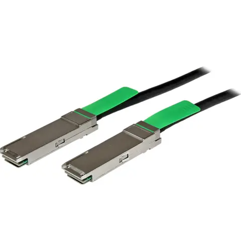 StarTech.com MSA Compliant QSFP+ Direct-Attach Twinax Cable - 2 m (6.6 ft)~MSA Uncoded Compatible 2m 40G QSFP+ to QSFP+ Direct Attach Breakout Cable Twinax - 40 GbE QSFP+ Copper DAC 40 Gbps Low Power Passive Transceiver Module DAC