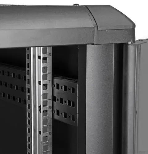 StarTech.com 4-Post 22U Server Rack Cabinet, Lockable 19" Data Rack Cabinet for Computer / AV / IT Equipment, Office / Home Network Rack with Casters & Adjustable Mounting Rails