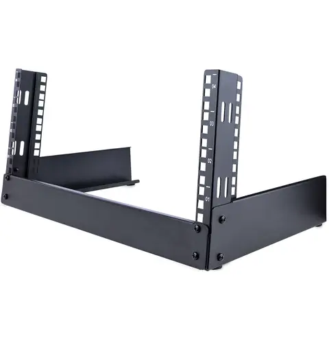 StarTech.com 2-Post 4U Desktop Server Rack, Small Open Frame 19in Computer Rack, Compact Network Rack for AV / Studio / Data / IT Equipment - Free Standing Two-Post Home/Office Rack