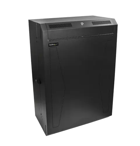 StarTech.com 8U 19" Vertical Wall Mount Server Rack Cabinet - Low Profile (15") - 30" Deep Locking Network Enclosure w/2U for Switch Patch Panel Router Mounting IT/Data Cabinet Assembled