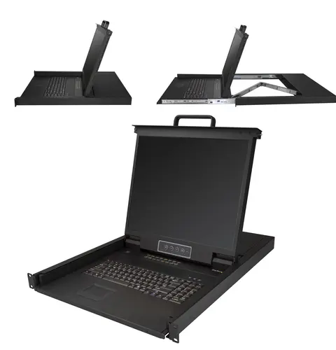 StarTech.com 16 Port Rackmount KVM Console w/ 6ft Cables - Integrated KVM Switch w/ 19" LCD Monitor - Fully Featured 1U LCD KVM Drawer- OSD KVM - Durable 50,000 MTBF - USB + VGA Support