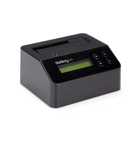 StarTech.com Single Bay Hard Drive Eraser, Standalone HDD/SSD Sanitizer, 4Kn, USB 3.0 to SATA III (6 Gbps), 9 Erase Modes, LCD Display, Secure Erase Hard Disk Sanitizer Dock, DB-9 Printer Port, TAA Compliant