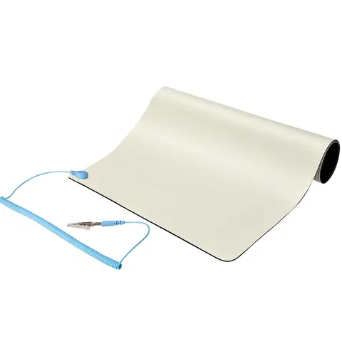 StarTech.com Anti Static Mat, ESD Mat for Electronics Repair, Anti Static Table/Desk Mat w/Detachable Grounding Wire, ANSI/ESD S 4.1, Flexible Thermoplastic Work Pad/Mat, 11x18in (30x46cm)
