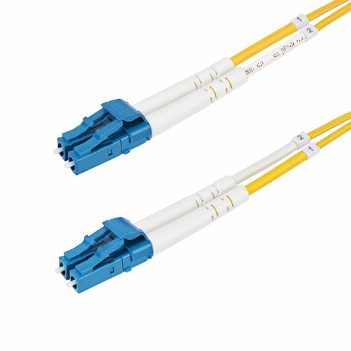 StarTech.com 50m (164ft) LC to LC (UPC) OS2 Single Mode Duplex Fiber Optic Cable, 9/125µm, 100G, Bend Insensitive, Low Insertion Loss - LSZH Fiber Jumper Cord
