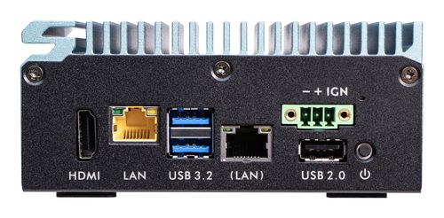 Shuttle Edge PC SPCEL02 , Intel Celeron J6412, 1x HDMI, 2x 2.5G LAN, 1x COM, DIO (4x in, 4x out), 3x USB, 2x M.2, 12-24V, 24/7 permanent operation, fanless, incl. VESA & DIN-RAIL mount