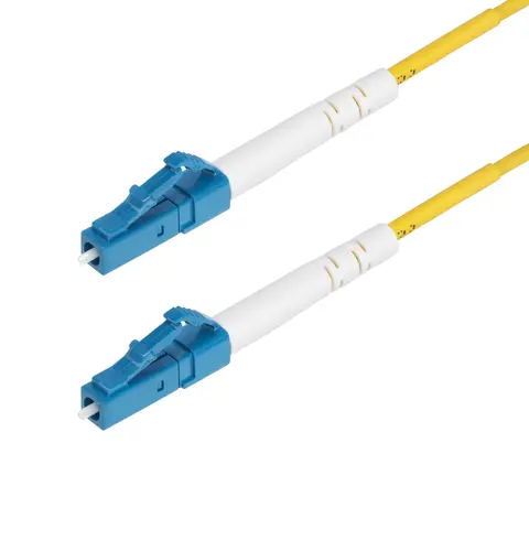 StarTech.com 5m (16.4ft) LC to LC (UPC) OS2 Single Mode Simplex Fiber Optic Cable, 9/125µm, 40G/100G, Bend Insensitive, Low Insertion Loss - LSZH Fiber Jumper Cord
