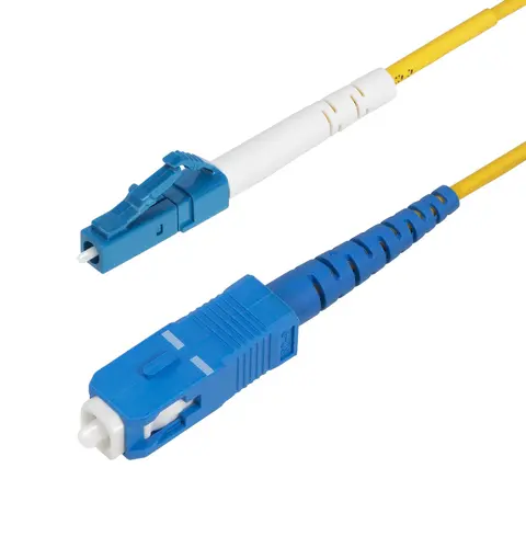 StarTech.com 2m (6.6ft) LC to SC (UPC) OS2 Single Mode Simplex Fiber Optic Cable, 9/125µm, 40G/100G, Bend Insensitive, Low Insertion Loss - LSZH Fiber Jumper Cord