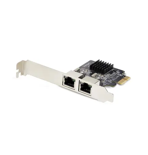 StarTech.com 2-Port Gigabit PCIe Network Adapter Card, 10/100/1000Mbps PCI Express NIC, Dual Realtek RTL8111H, Works with Windows and Linux, TAA Compliant