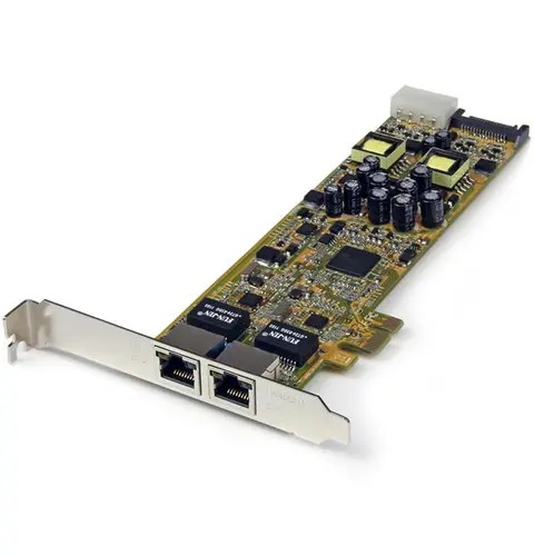 StarTech.com Dual Port PCI Express Gigabit Ethernet PCIe Network Card Adapter - PoE/PSE