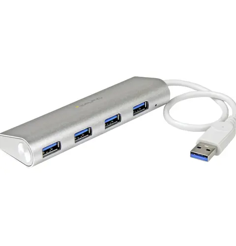 StarTech.com 4-Port USB Hub, USB A to 4x USB-A Ports, USB 5Gbps, Rugged Design, Bus-Powered, Portable Laptop USB 3.0 Hub