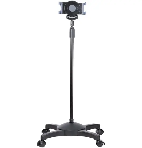 StarTech.com Mobile Tablet Stand with Lockable Wheels - Height Adjustable Cart - Universal Rolling Floor Stand for Tablets from 7 to 11 inch, Portable Tablet Stand w/ Detachable Tablet Holder