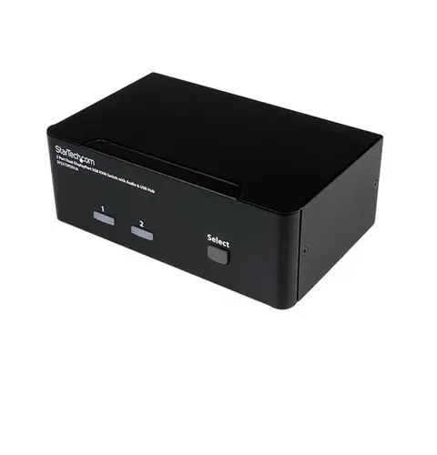 StarTech.com 2 Port Dual DisplayPort USB KVM Switch with Audio & USB 2.0 Hub