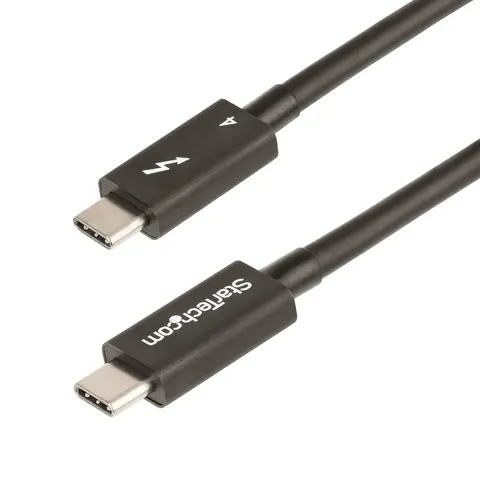 StarTech.com 1.6ft Thunderbolt 4 Cable - 40Gbps - 100W PD - 4K/8K Video - Intel-Certified Thunderbolt Cable - Compatible w/USB 4/Thunderbolt 3/USB 3.2/USB Type-C/DisplayPort