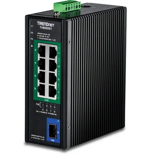 Trendnet TI-BG5091 network switch Unmanaged 2.5G Ethernet (100/1000/2500) Power over Ethernet (PoE) Black