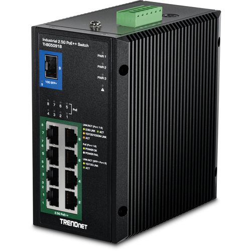 Trendnet TI-BG5091B network switch Unmanaged 2.5G Ethernet (100/1000/2500) Power over Ethernet (PoE) Black