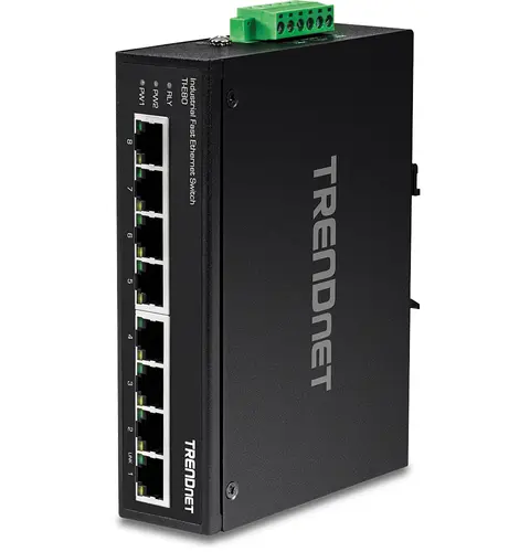Trendnet TI-E80 network switch Unmanaged Fast Ethernet (10/100) Black
