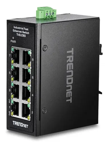 Trendnet TI-ELC80 network switch Unmanaged Fast Ethernet (10/100) Black