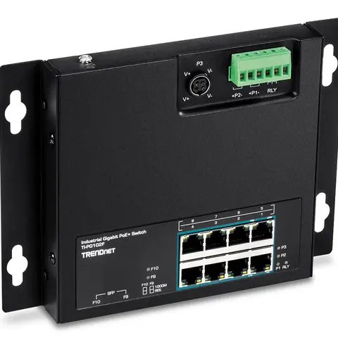Trendnet TI-PG102F network switch Gigabit Ethernet (10/100/1000) Power over Ethernet (PoE) Black