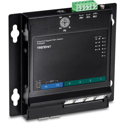Trendnet TI-PG62F network switch Gigabit Ethernet (10/100/1000) Power over Ethernet (PoE) Black
