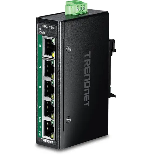 Trendnet TI-PGLC50 network switch Unmanaged Gigabit Ethernet (10/100/1000) Power over Ethernet (PoE) Black