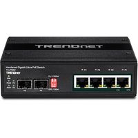 TRENDnet 6-Port Hardened Industrial Gigabit Ultra PoE+ Switch