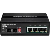 TRENDnet 6-Port Hardened Industrial Gigabit Ultra PoE+ Switch