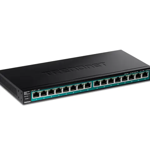 Trendnet TPE-TG161H network switch Gigabit Ethernet (10/100/1000) Power over Ethernet (PoE) Black