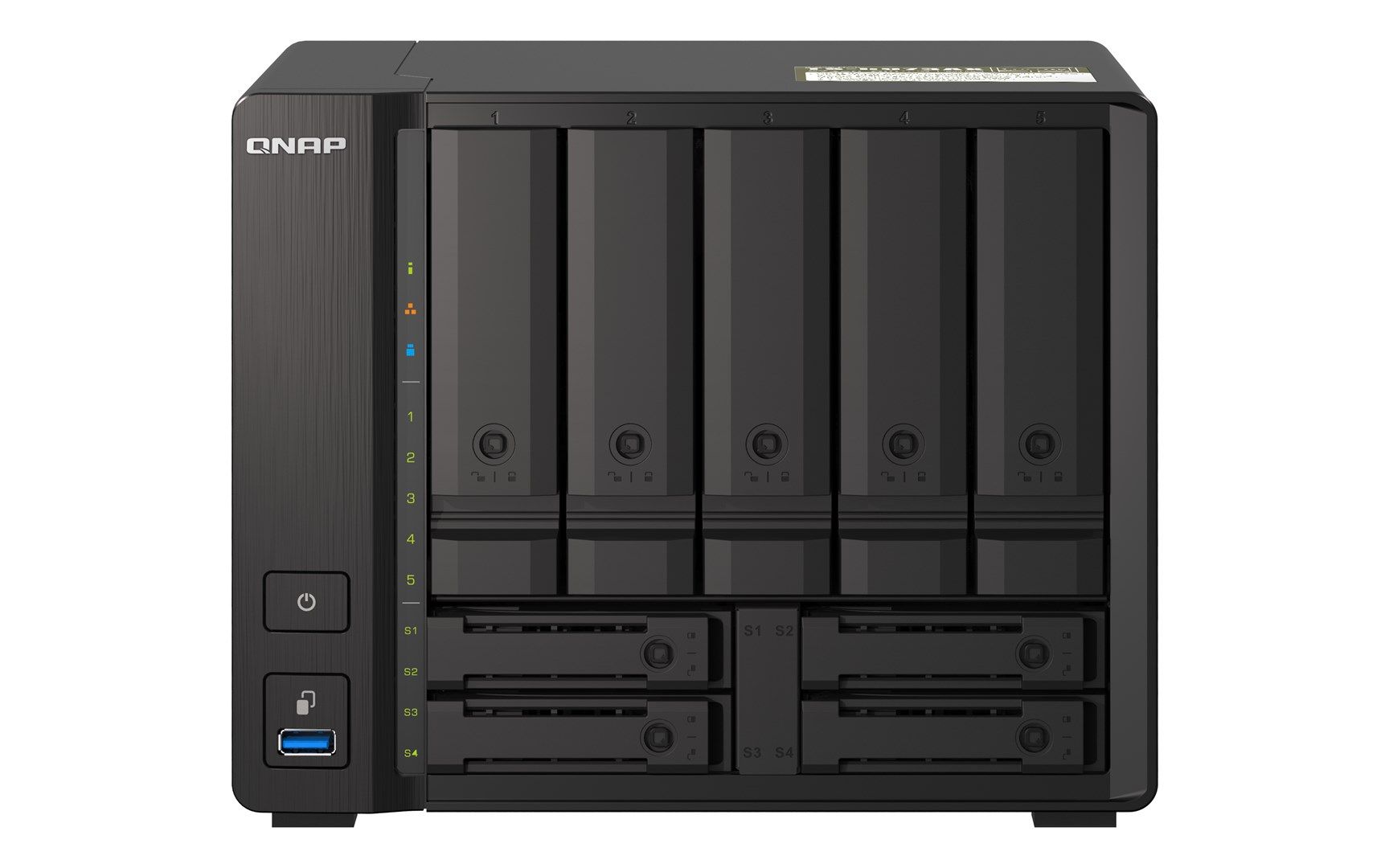 QNAP TS-H973AX NAS Tower Ryzen Embedded V1500B 32 GB DDR4 0 TB QuTS hero Black